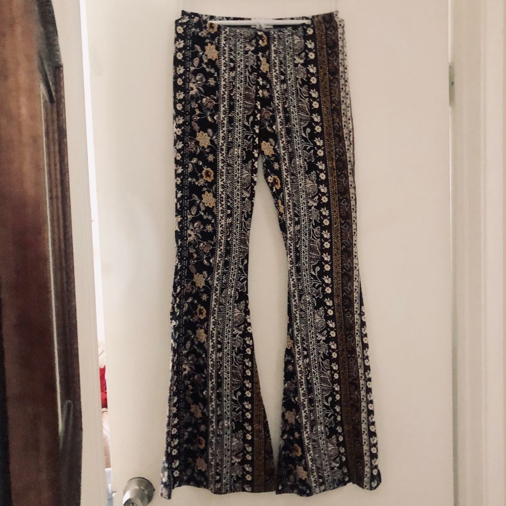Boho style jersey bell bottom pant